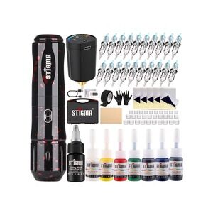 2025 Cordless Tattoo Machine Kit - Complete Set for Beginners with Ink & Needles